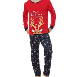 NWT MyFav | Reindeer 'Merry Christmas' Long-Sleeve Pajama Set - L